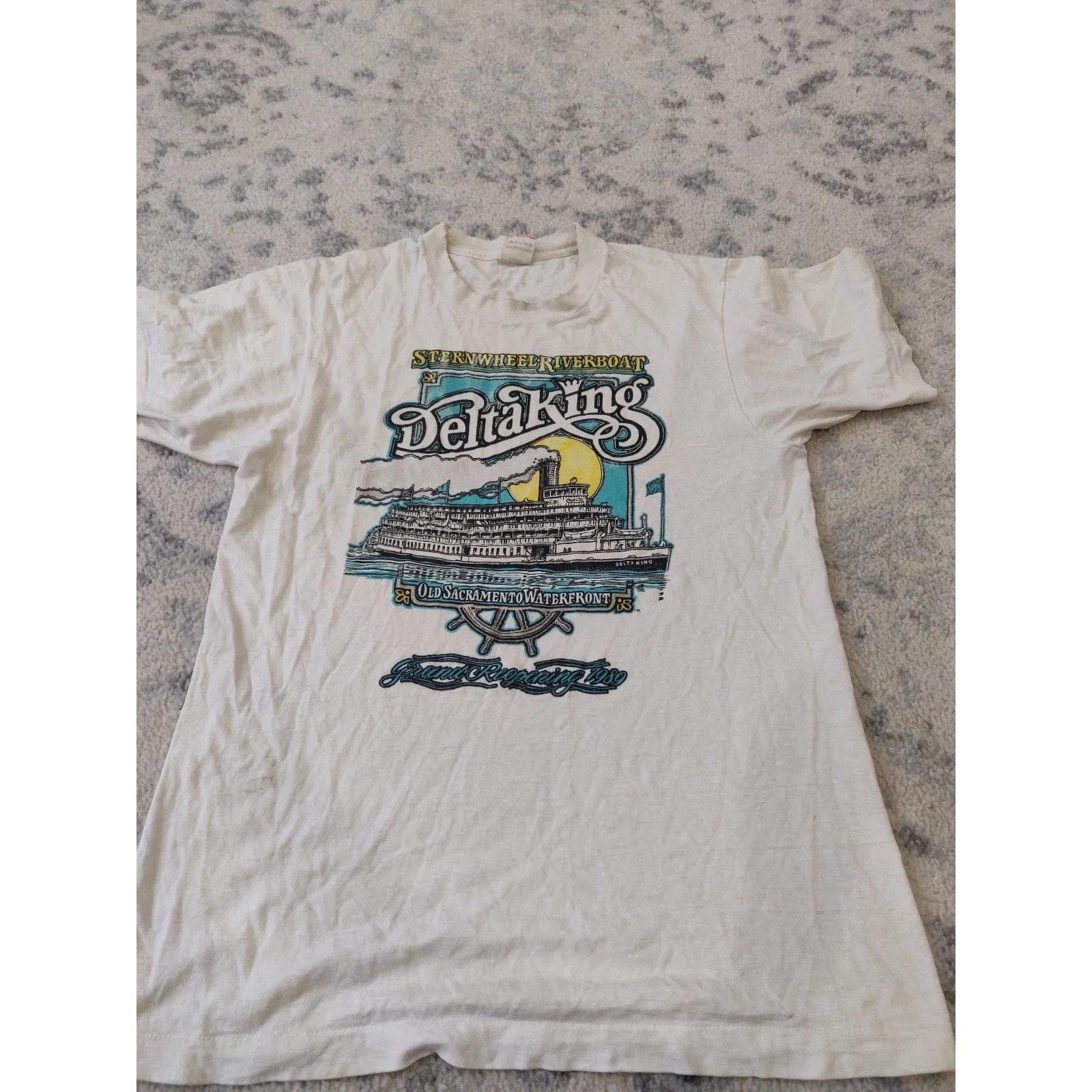 Fruit Of The Loom Old Sacramento Waterfront Delta King White Tshirt